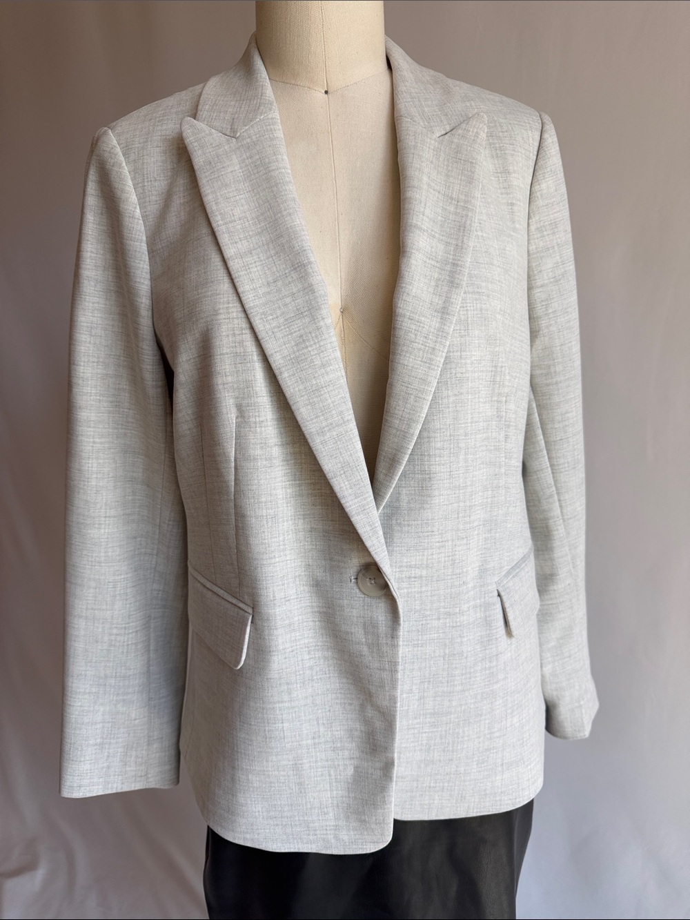 Rebecca Taylor Light Gray Single-Button Blazer